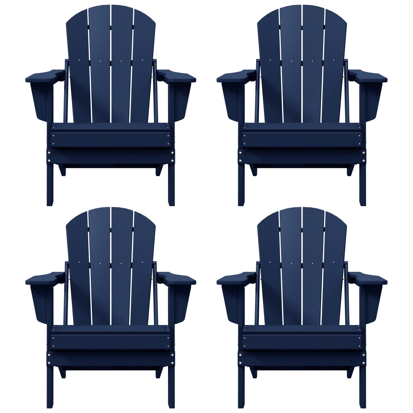 Chaises pliantes Adirondack Polytrends Laguna résistantes aux intempéries (lot de 4)