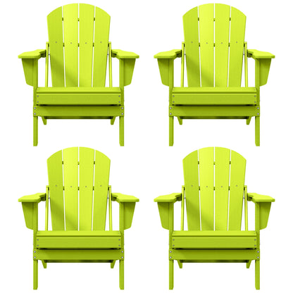 Chaises pliantes Adirondack Polytrends Laguna résistantes aux intempéries (lot de 4)