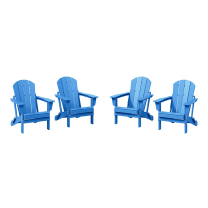 Chaises pliantes Adirondack Polytrends Laguna résistantes aux intempéries (lot de 4)