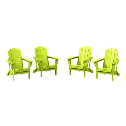 Chaises pliantes Adirondack Polytrends Laguna résistantes aux intempéries (lot de 4)