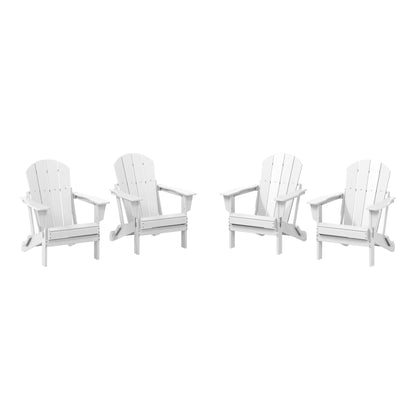 Chaises pliantes Adirondack Polytrends Laguna résistantes aux intempéries (lot de 4)