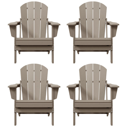 Chaises pliantes Adirondack Polytrends Laguna résistantes aux intempéries (lot de 4)