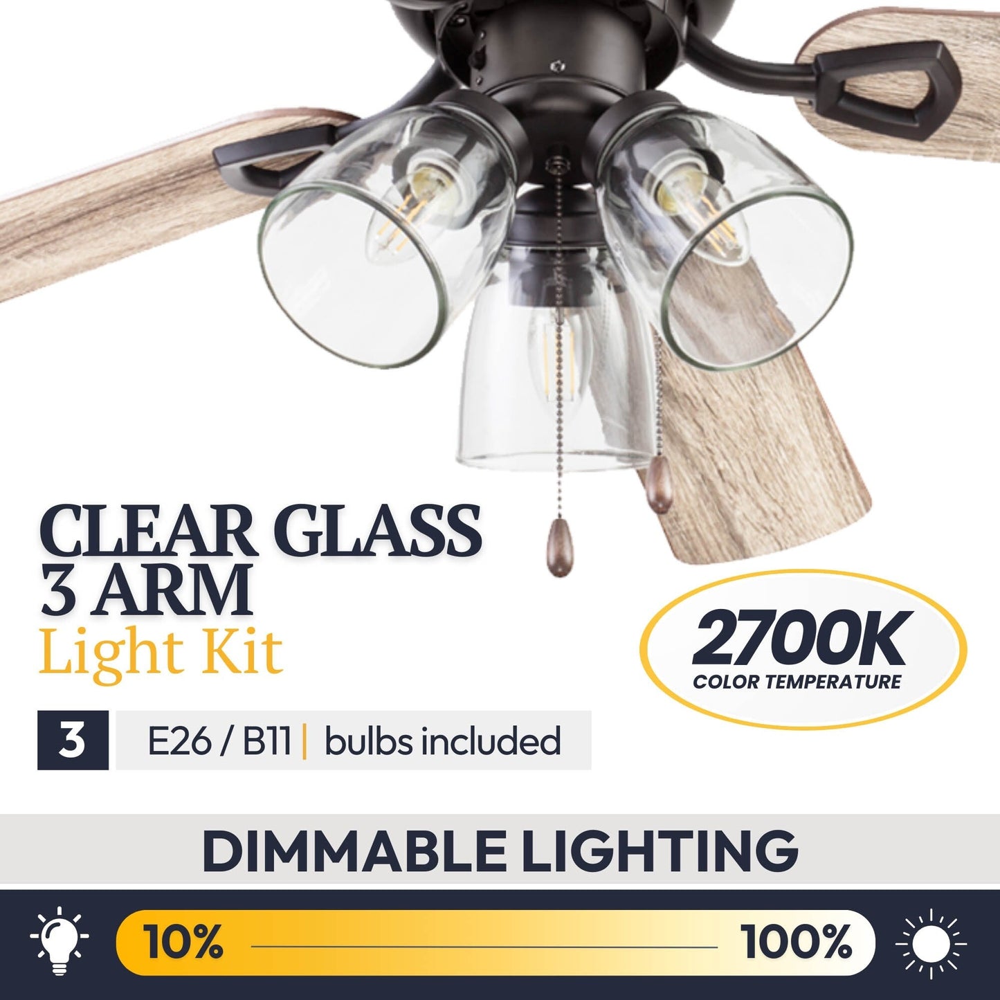 Prominence Home Renton Traditional Farmhouse Indoor Ceiling Fan