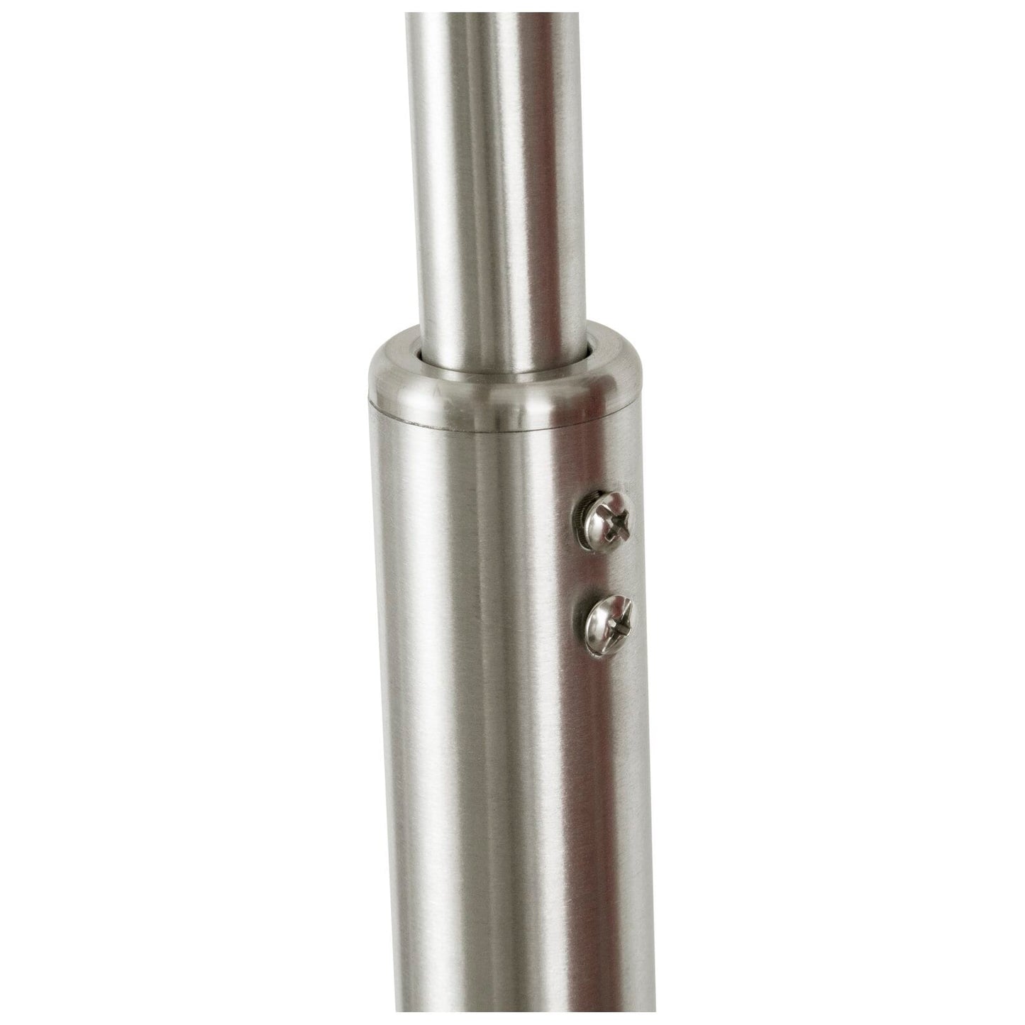 Lampadaire arqué réglable en acier Q-Max 81 avec abat-jour extra large et base en marbre