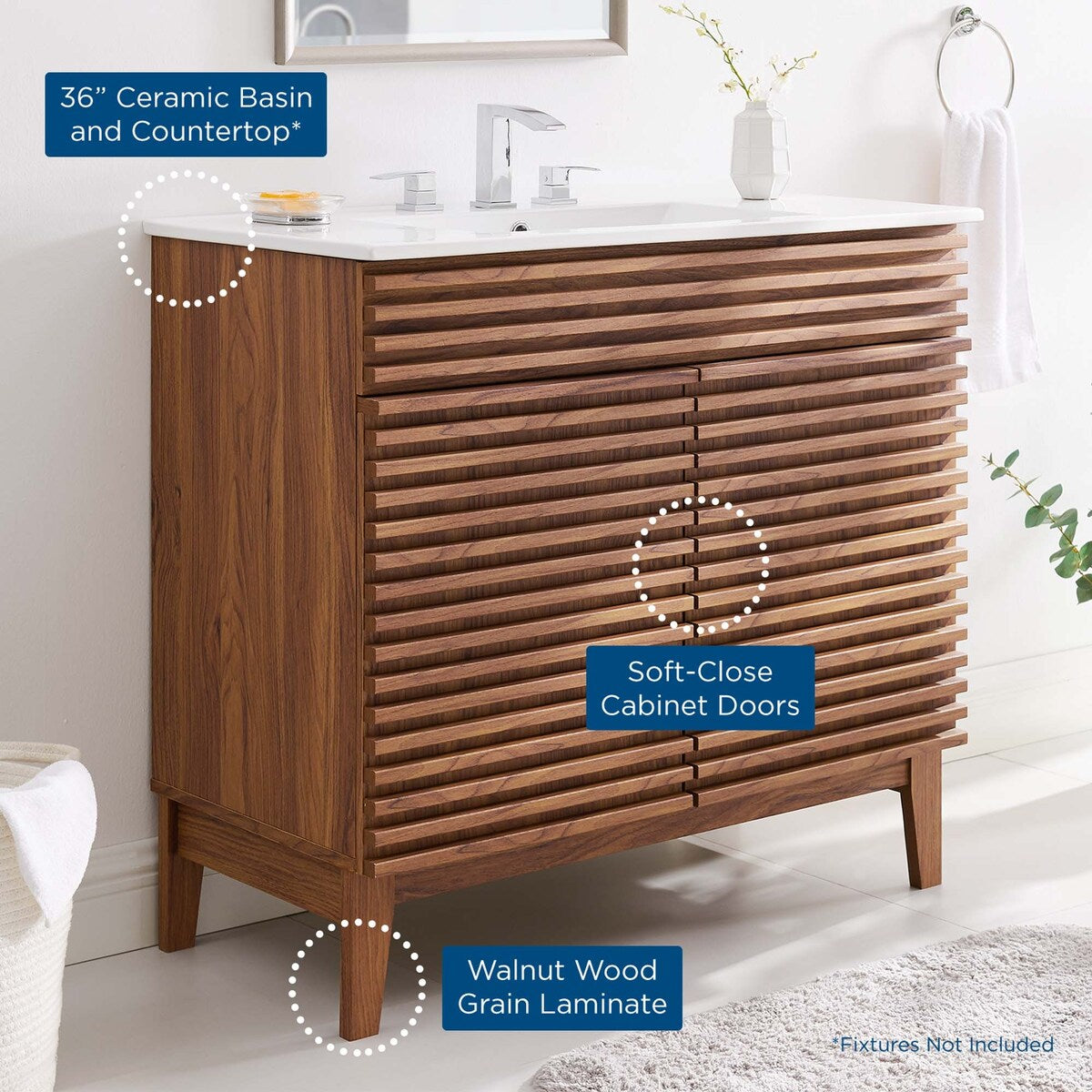 Meuble-lavabo de salle de bain Render 36