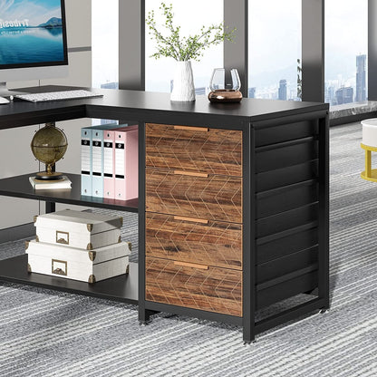 Bureau d'ordinateur réversible en forme de L, table d'écriture robuste, poste de travail