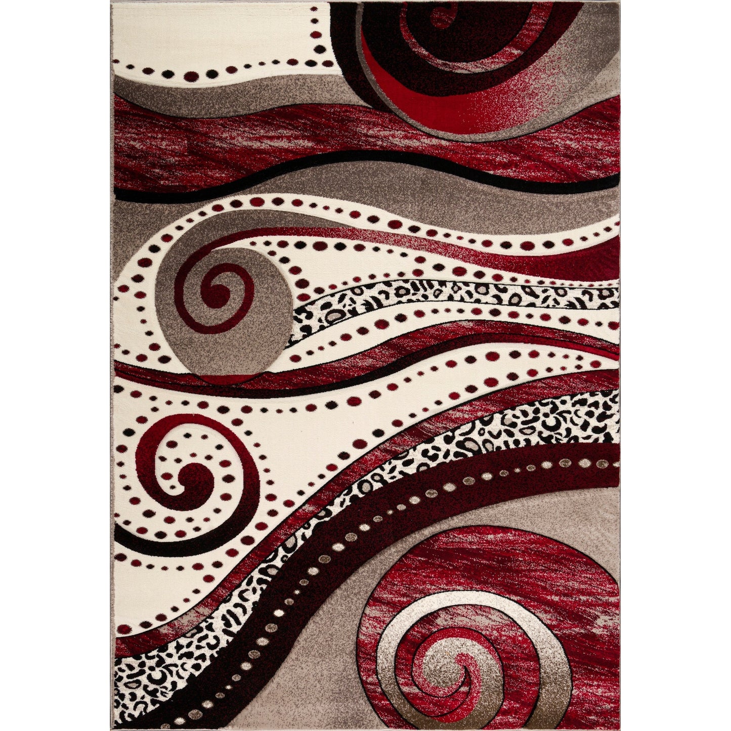 Rhodes Collection Abstract Swirl Area Rug