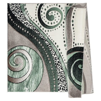 Rhodes Collection Abstract Swirl Area Rug