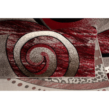 Rhodes Collection Abstract Swirl Area Rug
