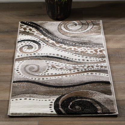 Rhodes Collection Abstract Swirl Area Rug