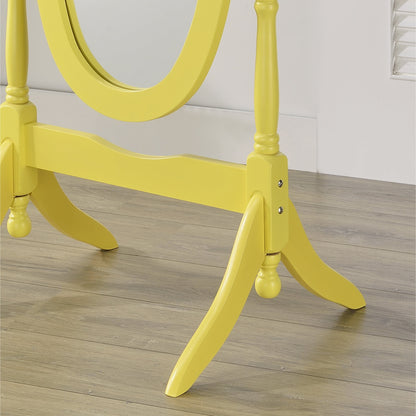 Roundhill Furniture Copper Grove Monks Hood Traditional Wooden Floor Cheval Mirror