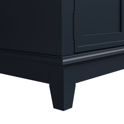 Meuble TV rustique de 72 pouces avec étagères réglables et rangement dissimulé - 72 pouces de largeur