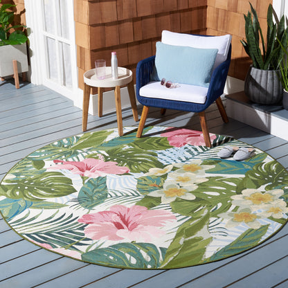 SAFAVIEH Barbados Agustina Tropical Indoor/ Outdoor Waterproof Patio Backyard Rug