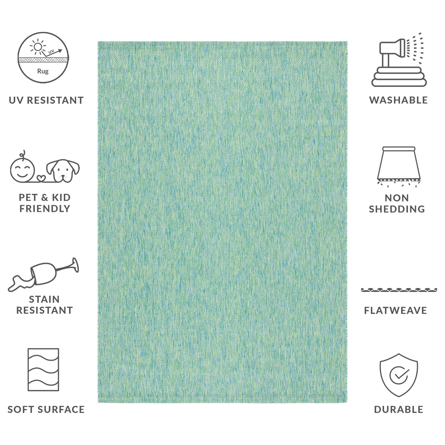 SAFAVIEH Courtyard Begajeta Indoor/Outdoor Waterproof Patio Backyard Rug.