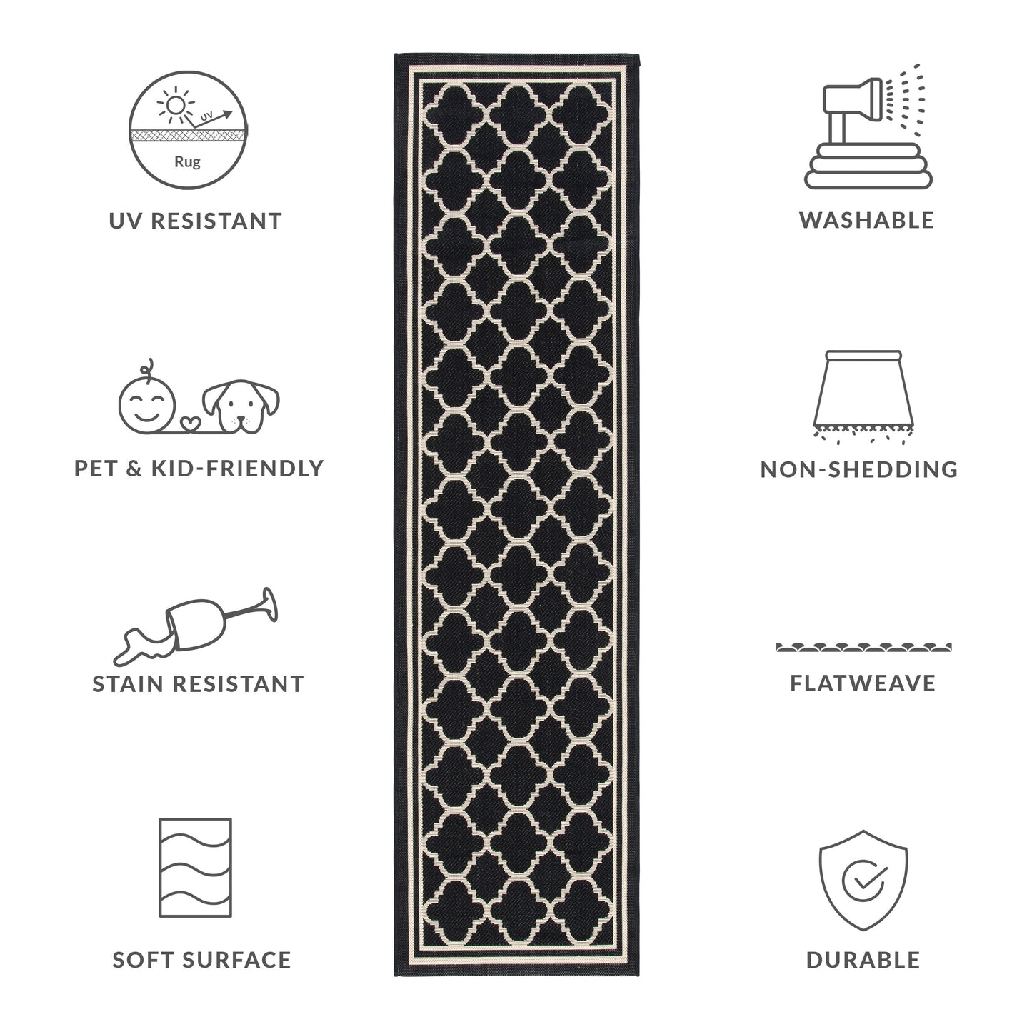 SAFAVIEH Courtyard Kristelle Indoor/ Outdoor Waterproof Patio Backyard Rug