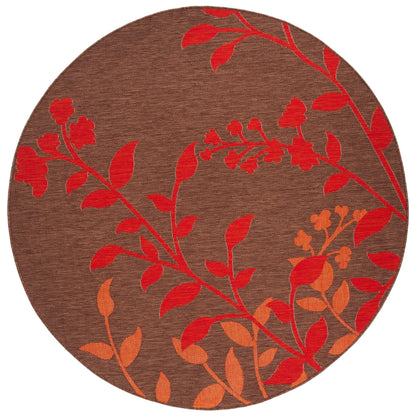 SAFAVIEH Courtyard Luann Botanical Indoor/ Outdoor Waterproof Patio Backyard Rug