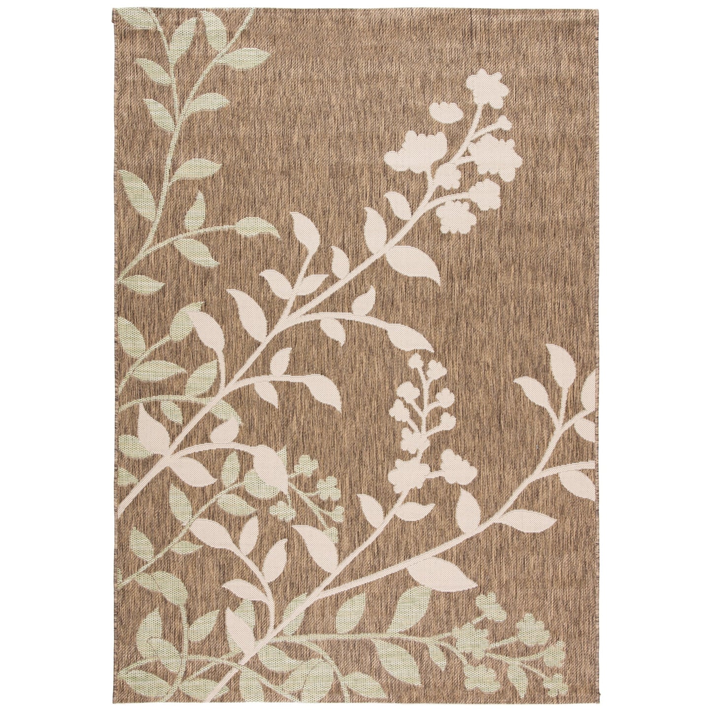 SAFAVIEH Courtyard Luann Botanical Indoor/ Outdoor Waterproof Patio Backyard Rug