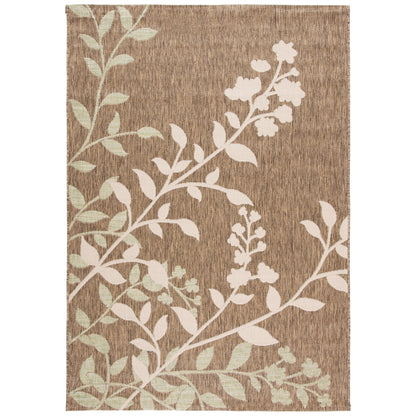 SAFAVIEH Courtyard Luann Botanical Indoor/ Outdoor Waterproof Patio Backyard Rug