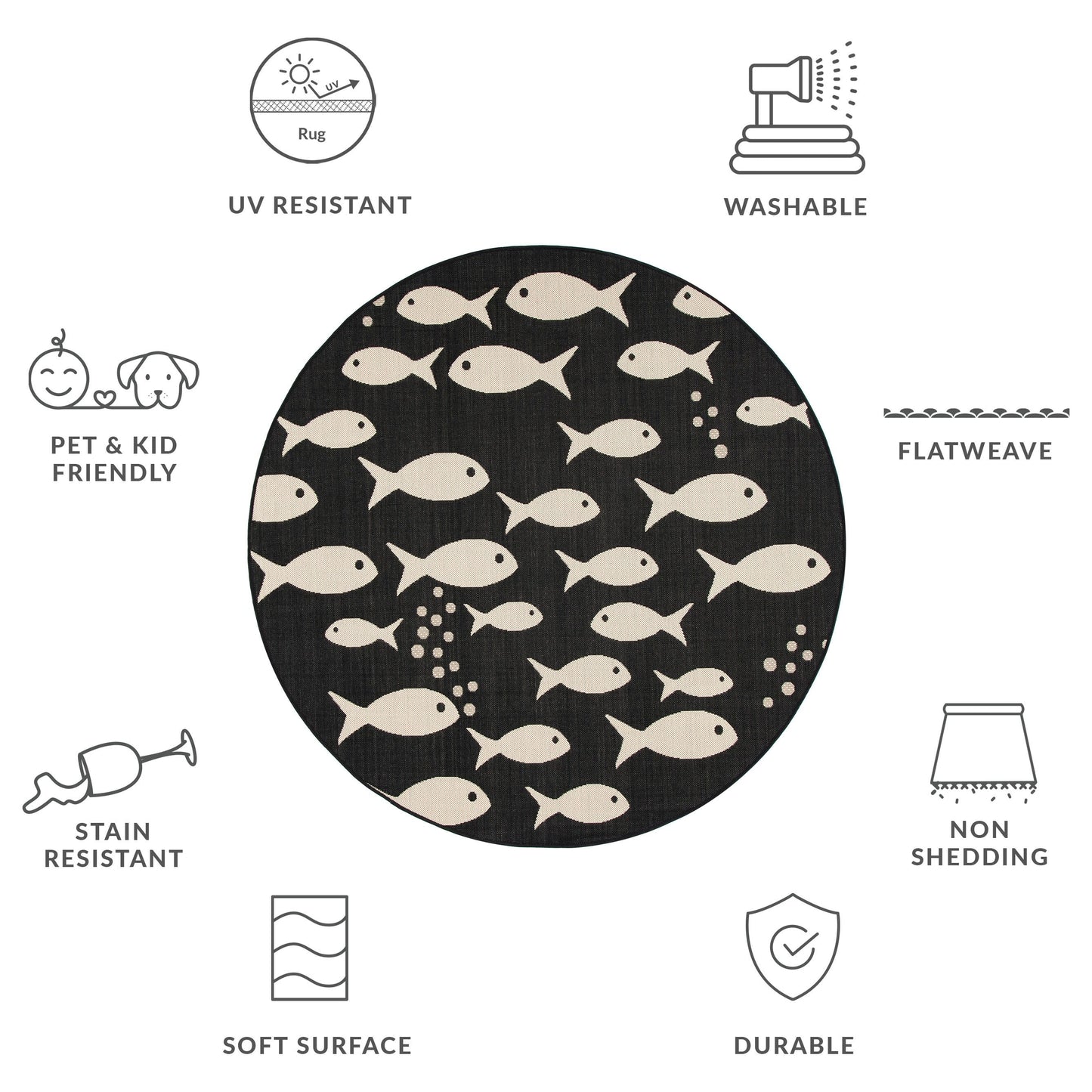 SAFAVIEH Courtyard Ragne Indoor/ Outdoor Waterproof Patio Backyard Rug