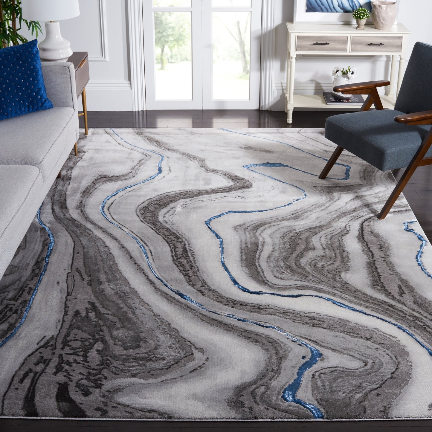 SAFAVIEH Craft Elvyra Modern Abstract Marble Pattern Rug