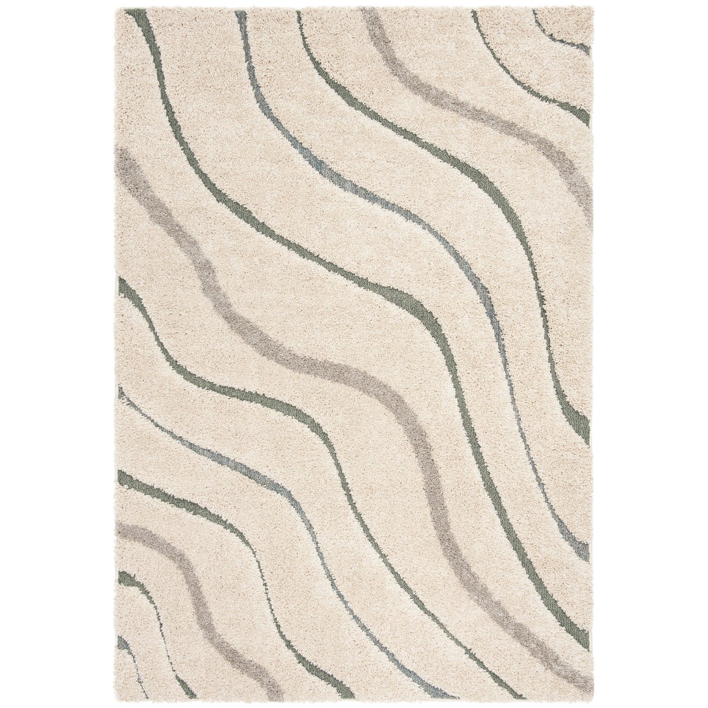 SAFAVIEH Florida Shag Borbala Soft Serene Waves 1.2-inch Thick