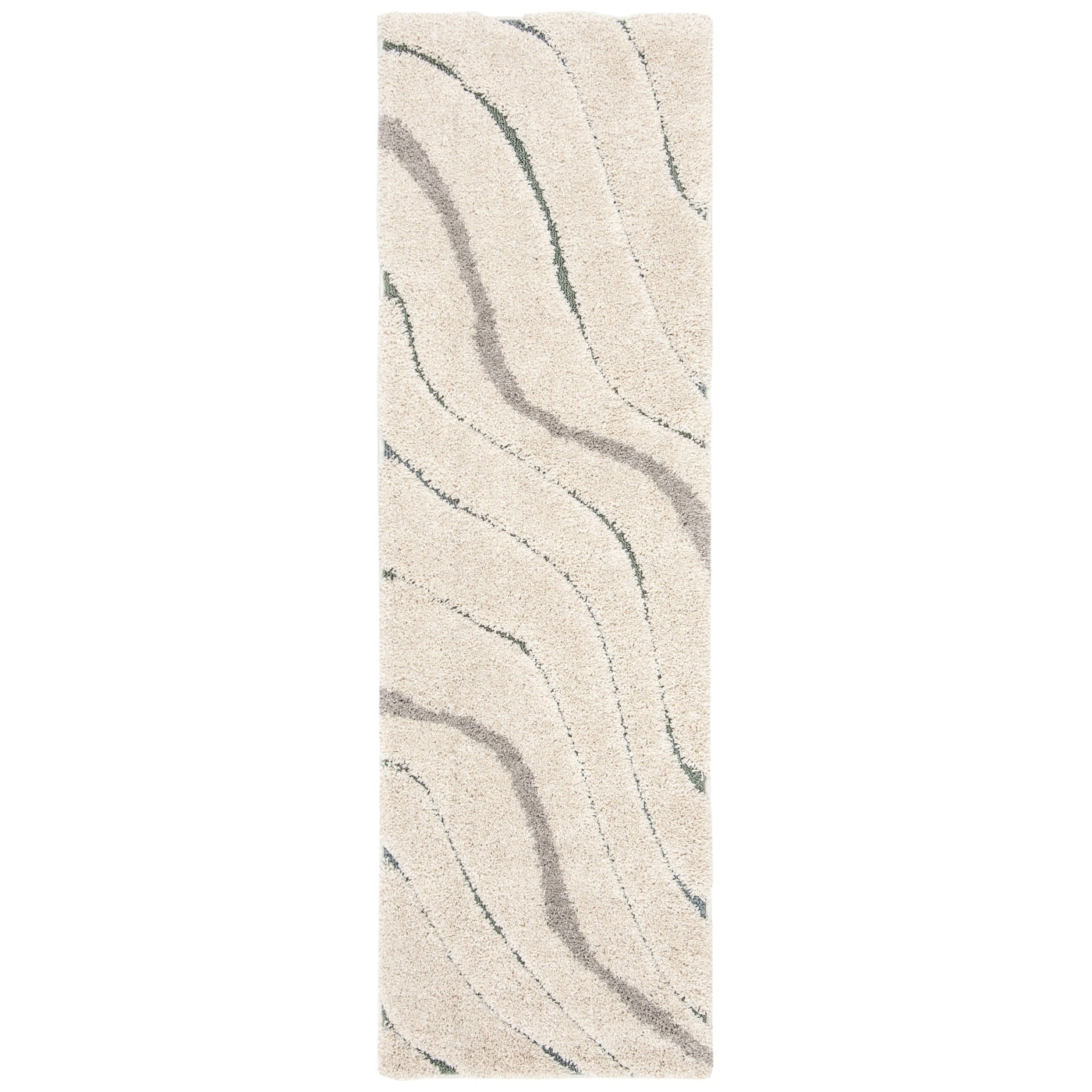 SAFAVIEH Florida Shag Borbala Soft Serene Waves 1.2-inch Thick