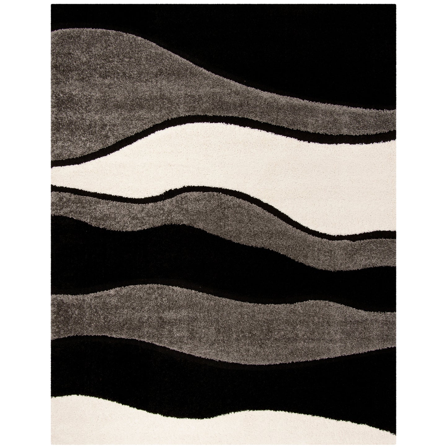 SAFAVIEH Florida Shag Melahat Abstract Wave 1.2-inch Thick Rug