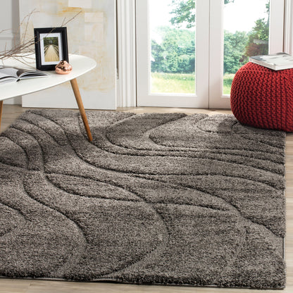 SAFAVIEH Florida Shag Staka Abstract Waves 1.2-inch Area Rug