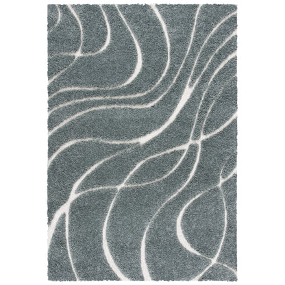SAFAVIEH Florida Shag Staka Abstract Waves 1.2-inch Area Rug