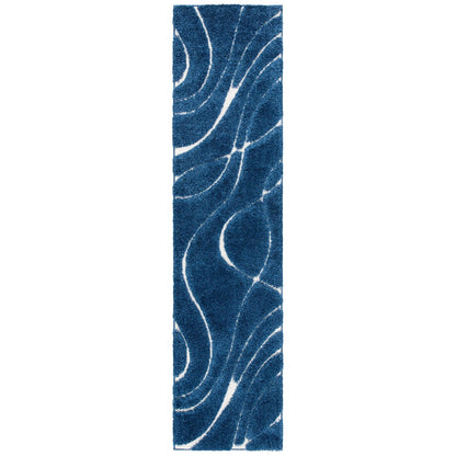 SAFAVIEH Florida Shag Staka Abstract Waves 1.2-inch Area Rug