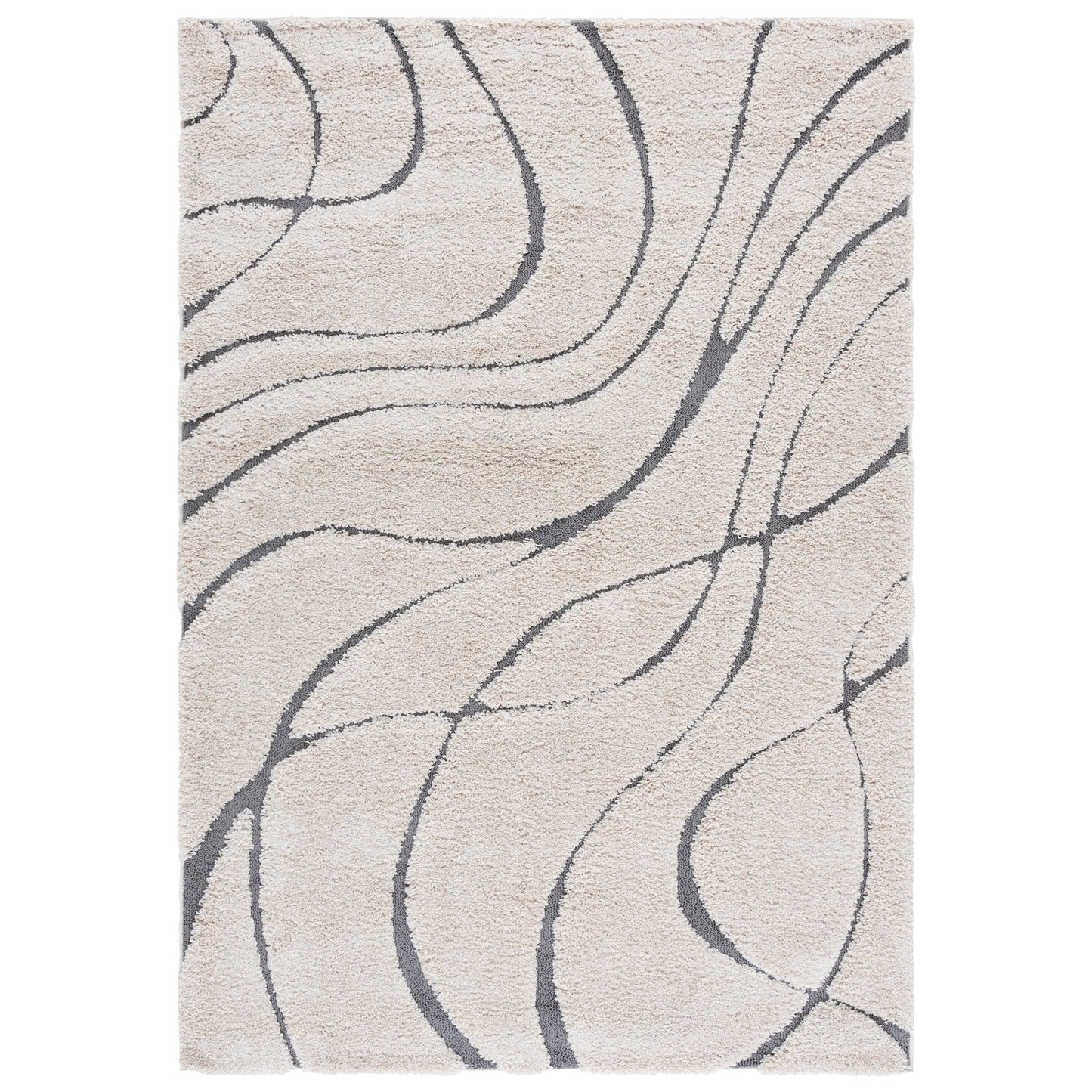 SAFAVIEH Florida Shag Staka Abstract Waves 1.2-inch Area Rug
