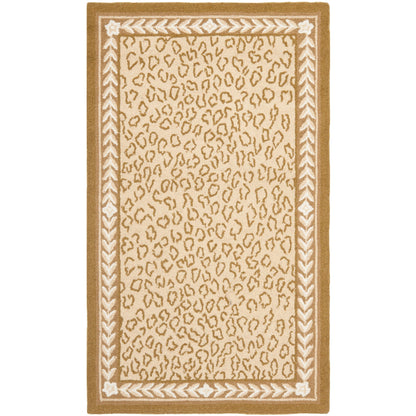 SAFAVIEH Handmade Chelsea Solar Garden Leopard French Country Wool Rug