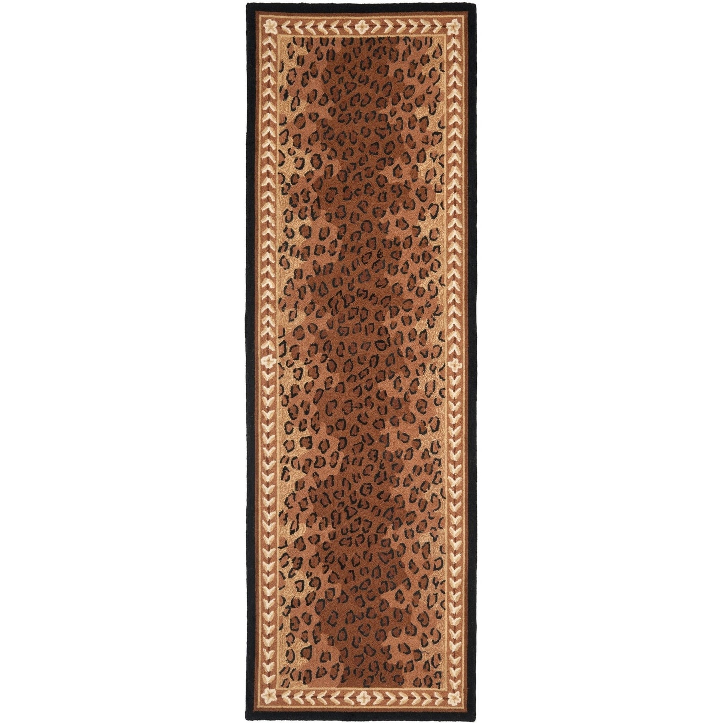 SAFAVIEH Handmade Chelsea Solar Garden Leopard French Country Wool Rug