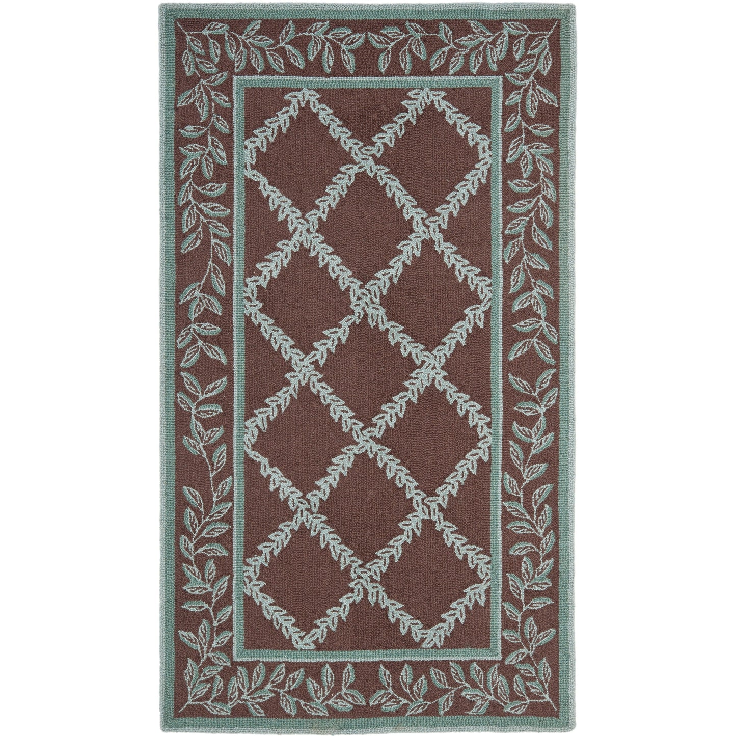 SAFAVIEH Handmade Chelsea Sunstripe Trellis French Country Wool Rug