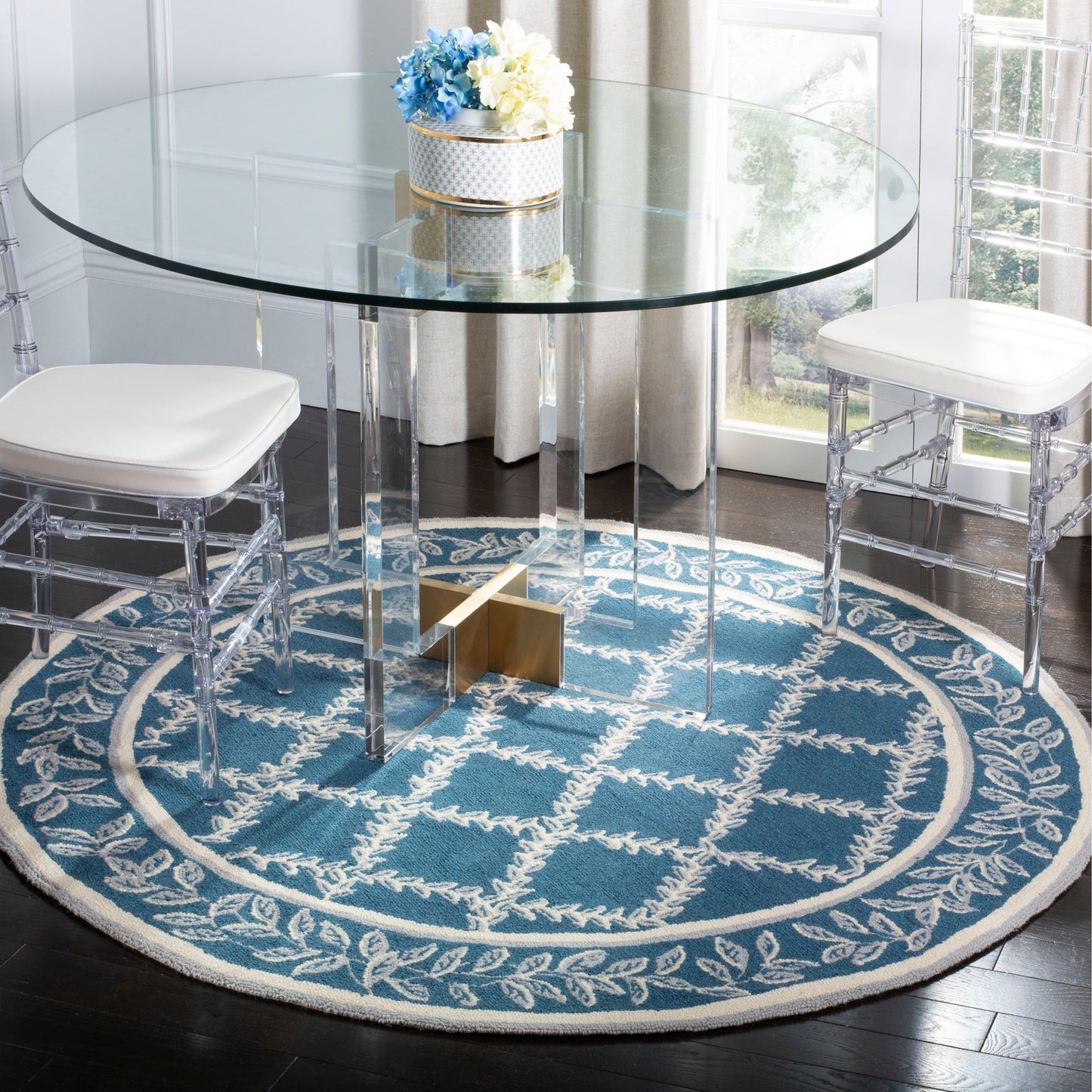 SAFAVIEH Handmade Chelsea Sunstripe Trellis French Country Wool Rug