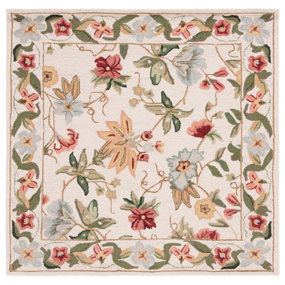 SAFAVIEH Handmade Chelsea Yauhenia French Country Floral Wool Rug