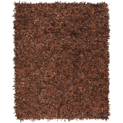 SAFAVIEH Handmade Leather Shag Blayne Modern Leather Rug
