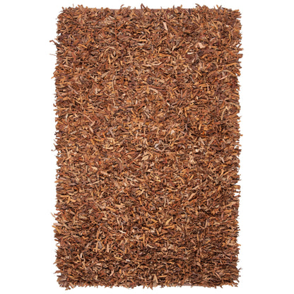 SAFAVIEH Handmade Leather Shag Doinita Modern Decorative Rug