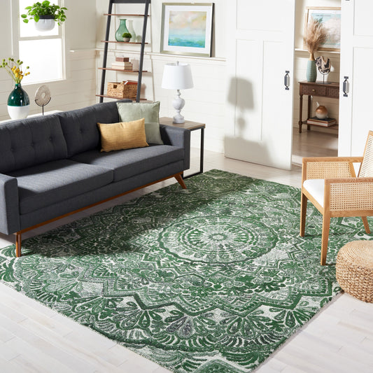 SAFAVIEH Handmade Marquee Carlijn Modern Medallion Wool Rug