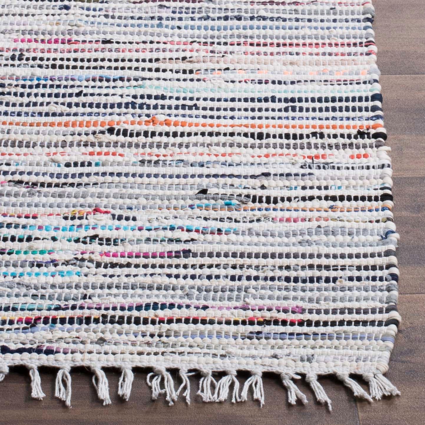 SAFAVIEH Handmade Rag Rug Litzy Stripe Cotton Rug