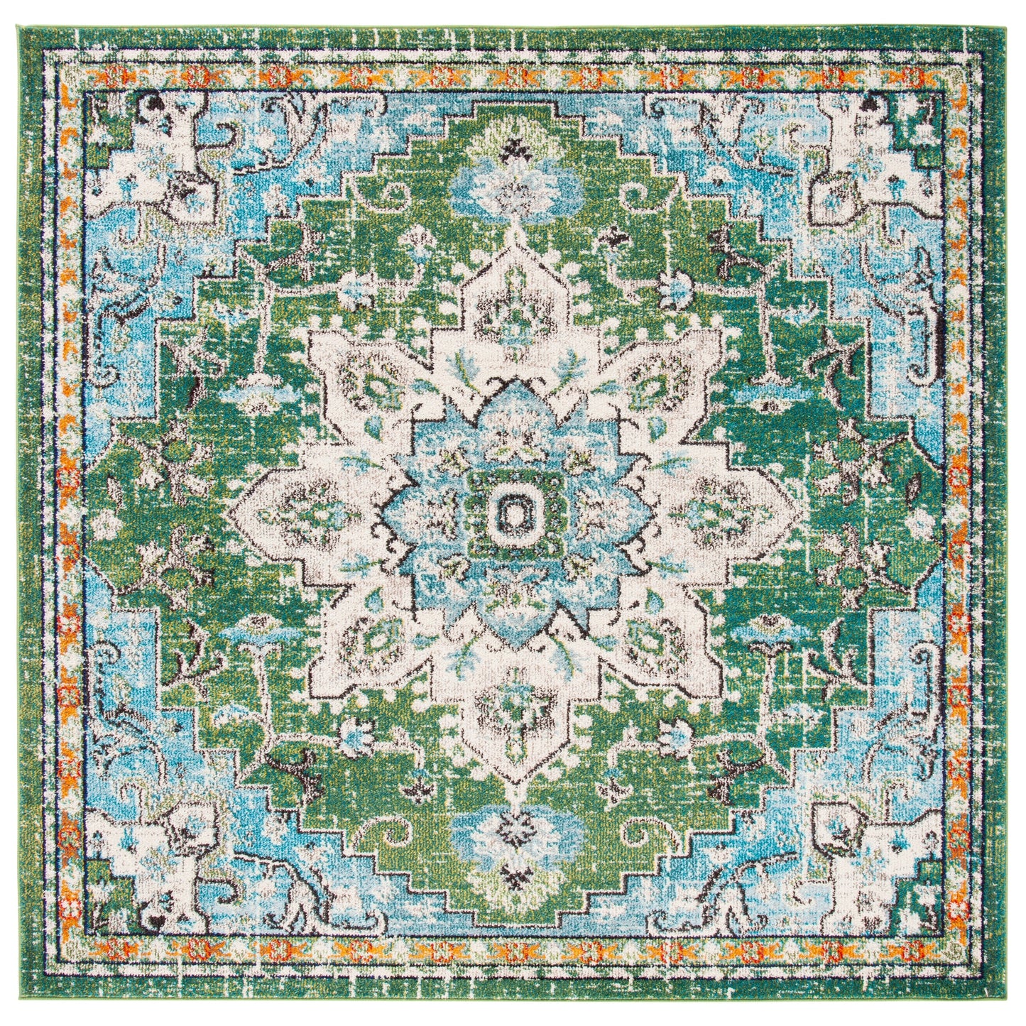 SAFAVIEH Madison Katelijne Boho Medallion Distressed Area Rug