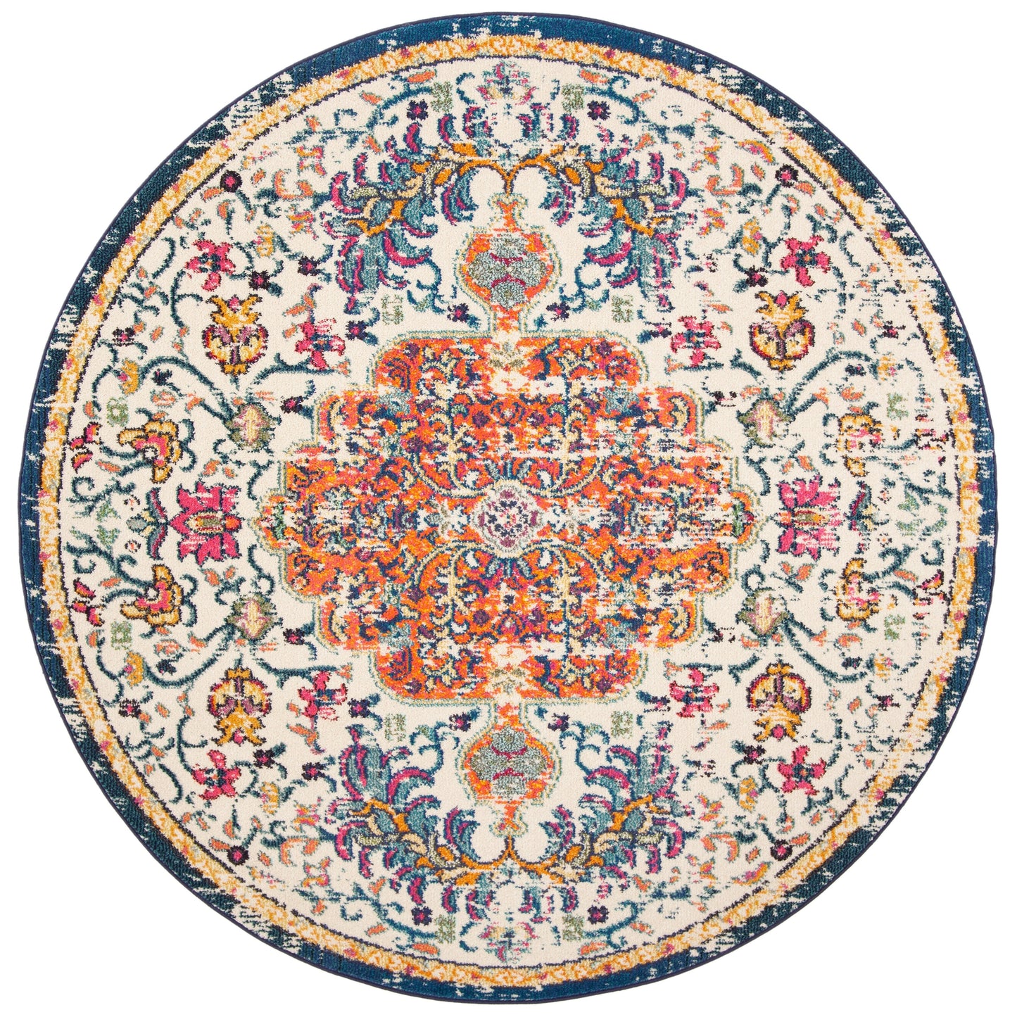 SAFAVIEH Madison Libusa Boho Medallion Distressed Rug