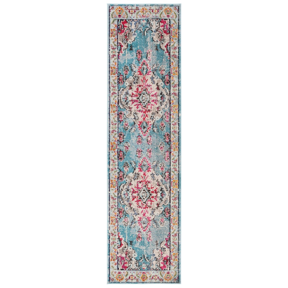 SAFAVIEH Monaco Oceane Boho Medallion Distressed Area Rug