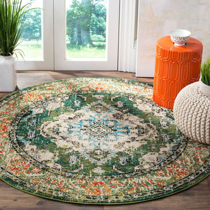 SAFAVIEH Monaco Oceane Boho Medallion Distressed Area Rug