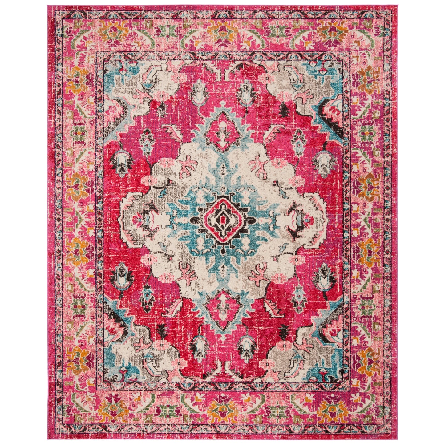 SAFAVIEH Monaco Oceane Boho Medallion Distressed Area Rug