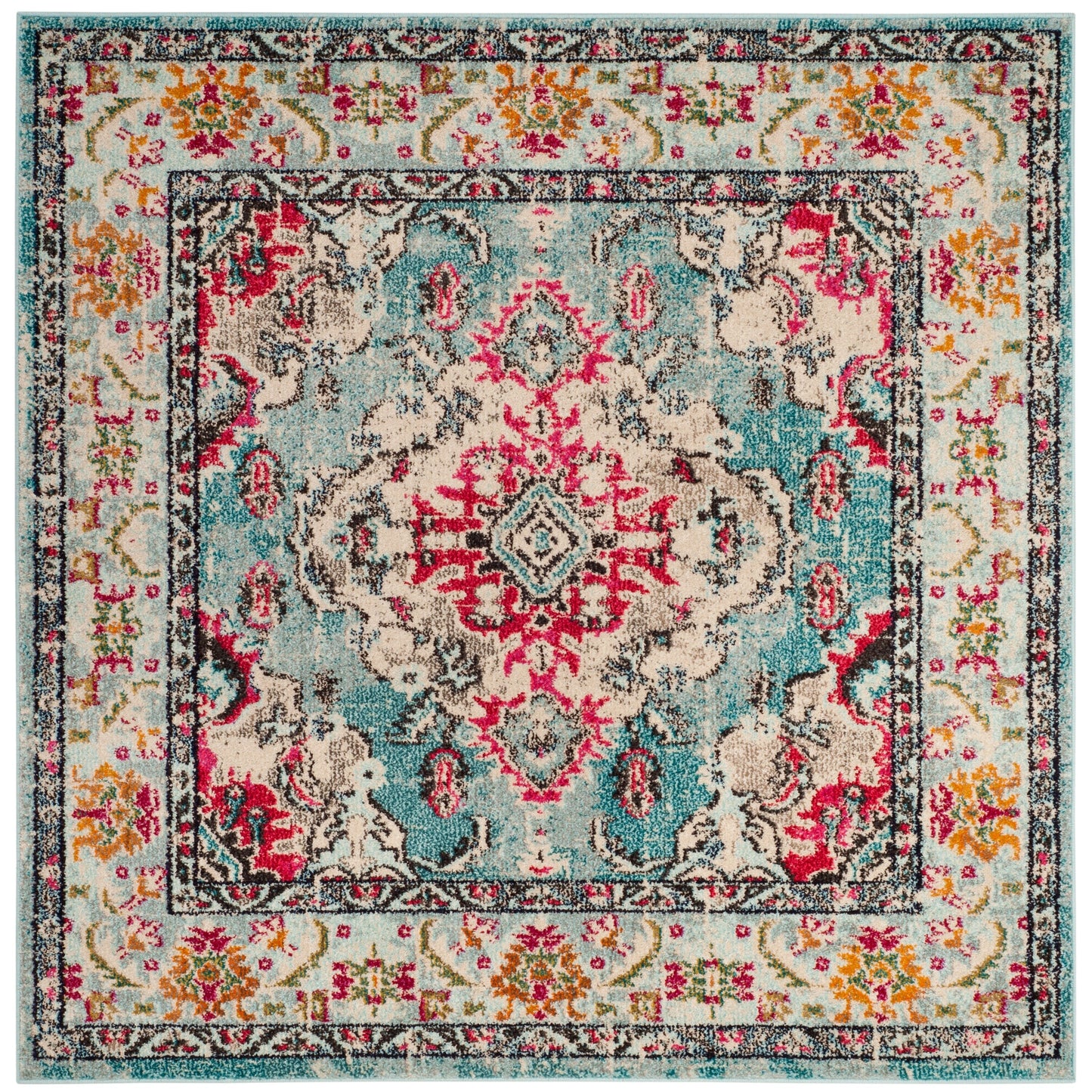 SAFAVIEH Monaco Oceane Boho Medallion Distressed Area Rug