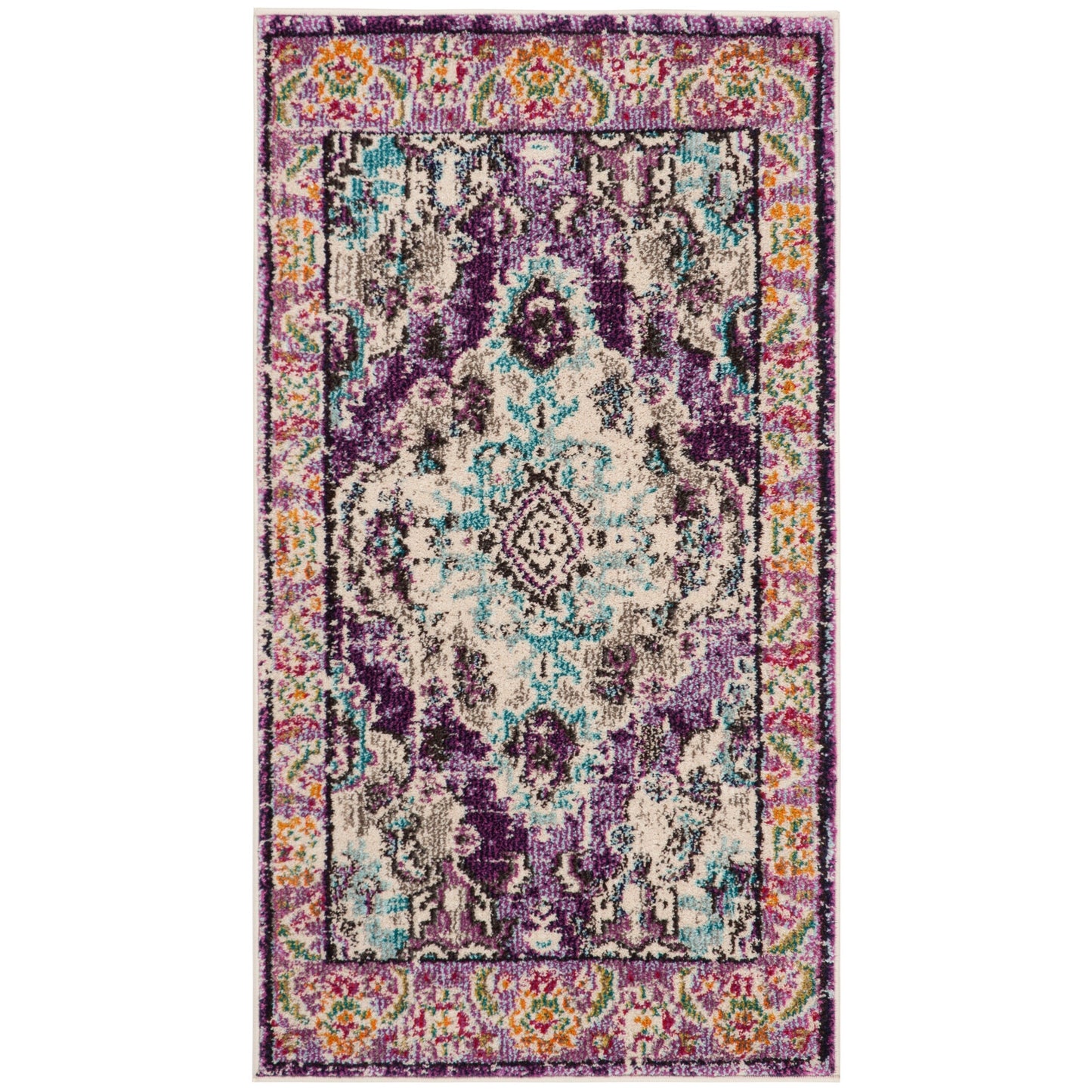 SAFAVIEH Monaco Oceane Boho Medallion Distressed Area Rug