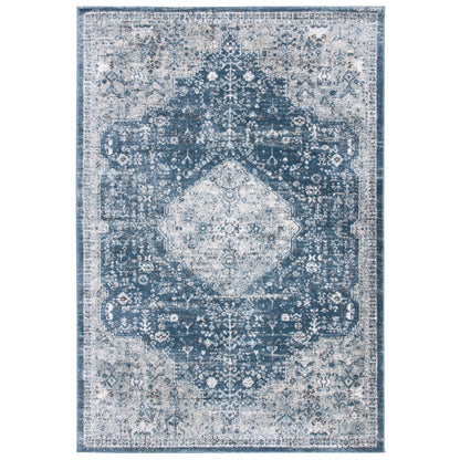 SAFAVIEH Oregon Hildegarde Traditional Oriental Navy/Ivory Rug