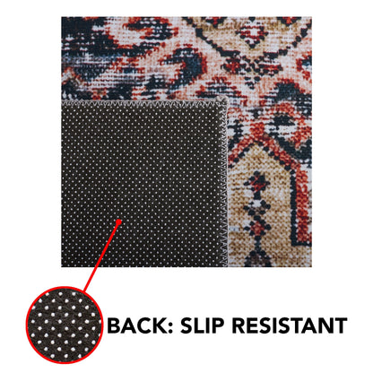 SAFAVIEH Tucson Machine Washable Slip Resistant Eldora Traditional Rug