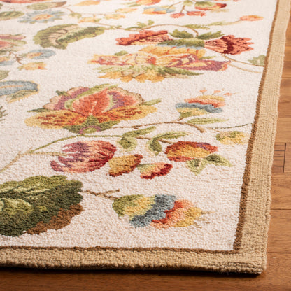 SAFAVIEH, Handmade Chelsea Jurendine French Country Floral Wool Rug